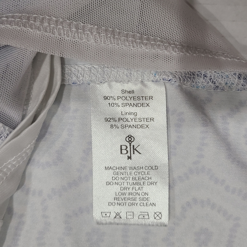 The Belyn Key Mesh Panel 16½" Skort Blue Glacier Burst Sz S - Picture 7 of 14